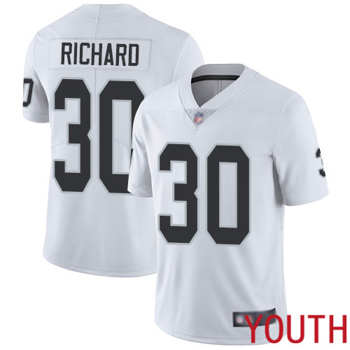 Oakland Raiders Limited White Youth Jalen Richard Road Jersey NFL Football #30 Vapor Untouchable Jersey->youth nfl jersey->Youth Jersey
